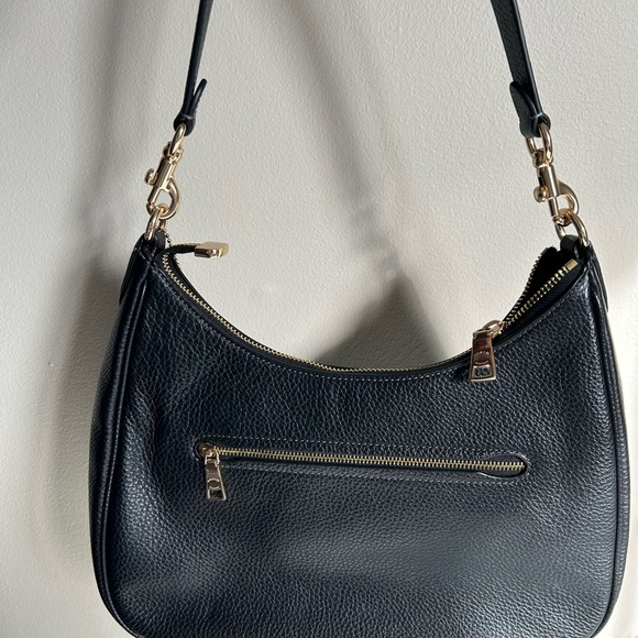 Coach Teri Hobo Black Leather Shoulder Bag - Picture 2 of 8